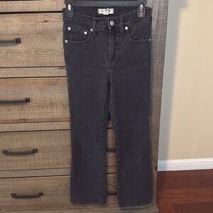 Madewell Cali-Demi Bootcut Ankle Black Jeans
